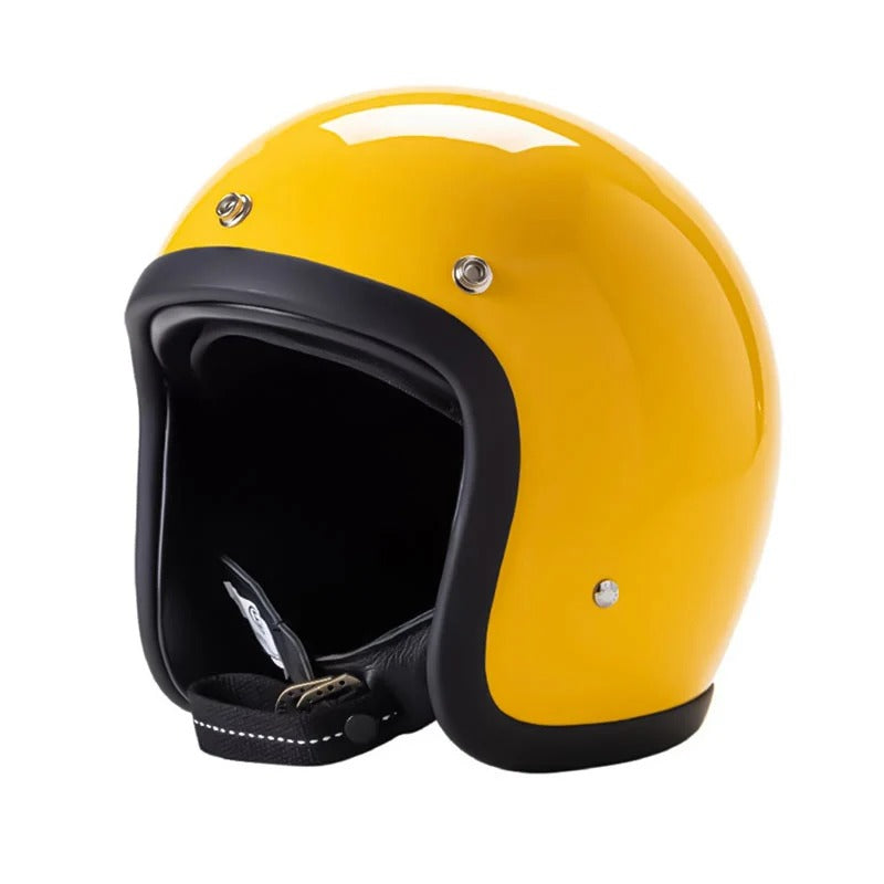 RetroRide™ – Vintage Open Face 3/4 Helmet for Motorbike Riders