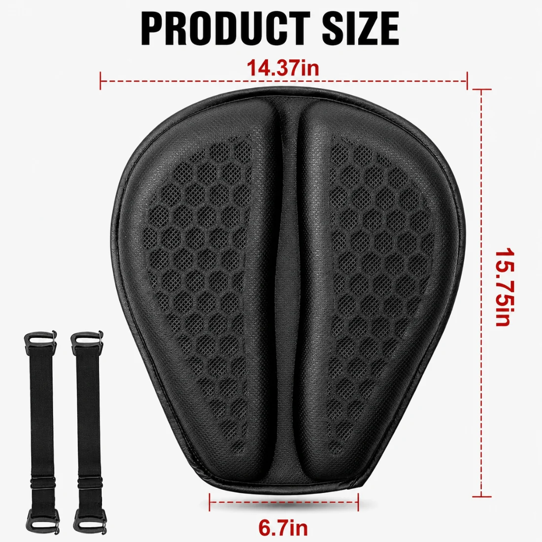 MotoComfort 3D™ – Gel Seat Cushion for Motorbikes
