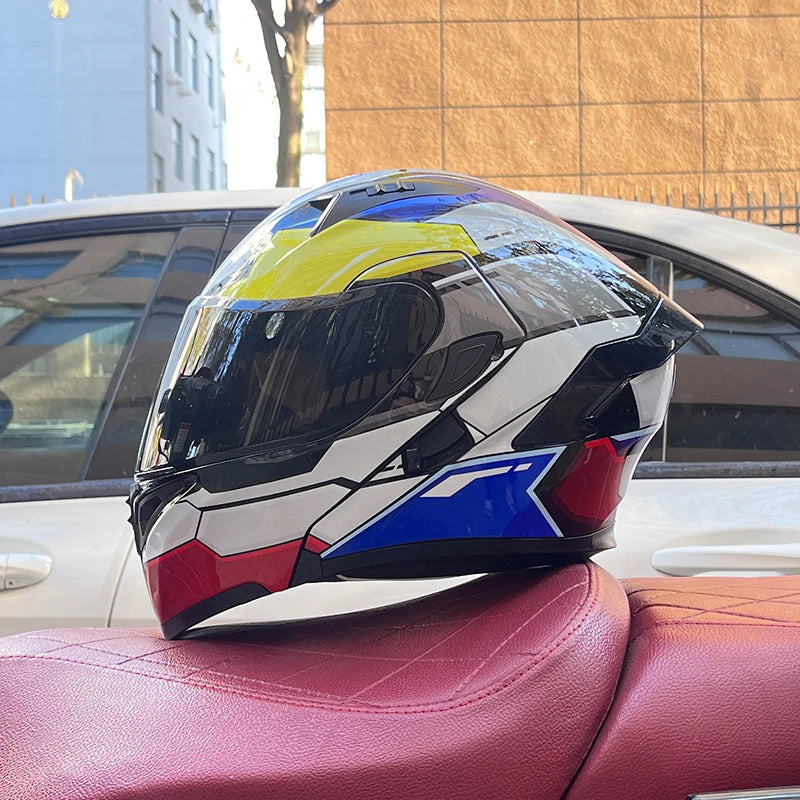 RiderFlex™ Pro — Modular Flip-Up Motorcycle Helmet with Dual Visor