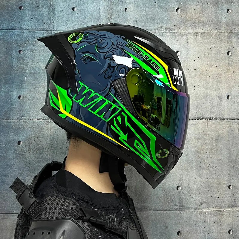 JIEKAI™ Dual-Lens Full Face Motorcycle Helmet