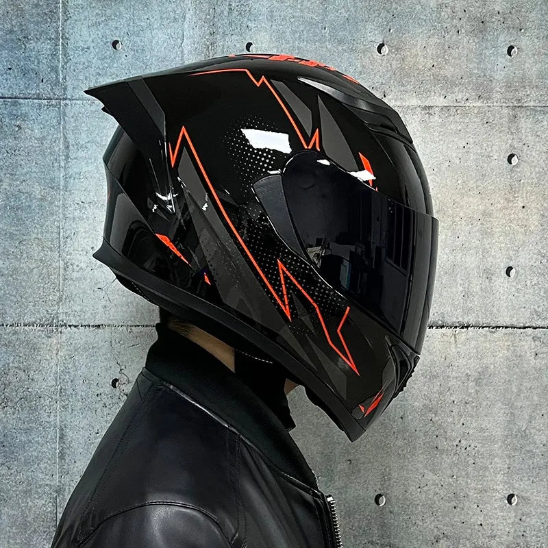 JIEKAI™ Dual-Lens Full Face Motorcycle Helmet