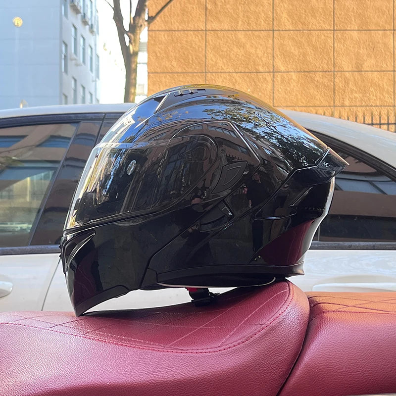 RiderFlex™ Pro — Modular Flip-Up Motorcycle Helmet with Dual Visor