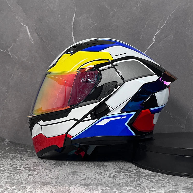 MotoShield™ Flip-Up Pro — Full Face Motorcycle Helmet with Dual Visor