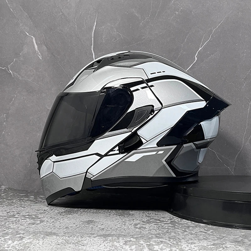 MotoShield™ Flip-Up Pro — Full Face Motorcycle Helmet with Dual Visor