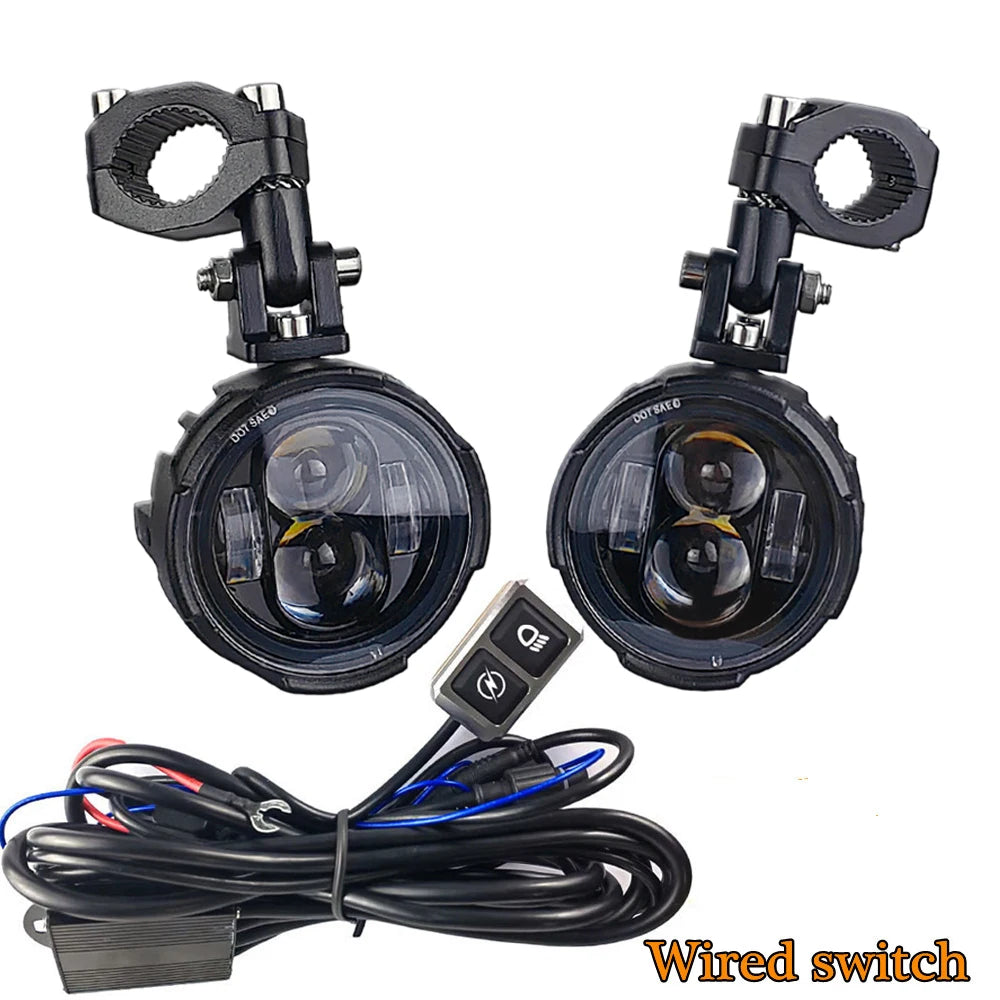 MotoVision™ – 100W Auxiliary LED Lights for Motorbikes