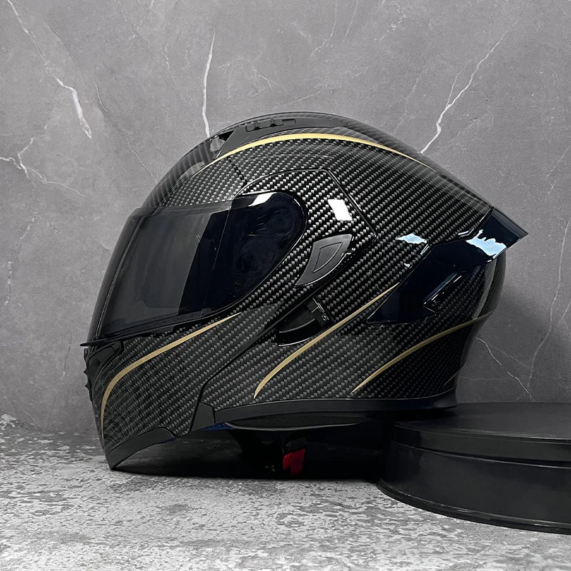 MotoShield™ Flip-Up Pro — Full Face Motorcycle Helmet with Dual Visor