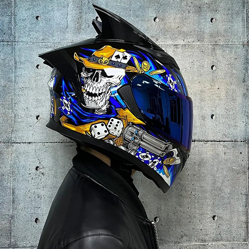 JIEKAI™ Dual-Lens Full Face Motorcycle Helmet