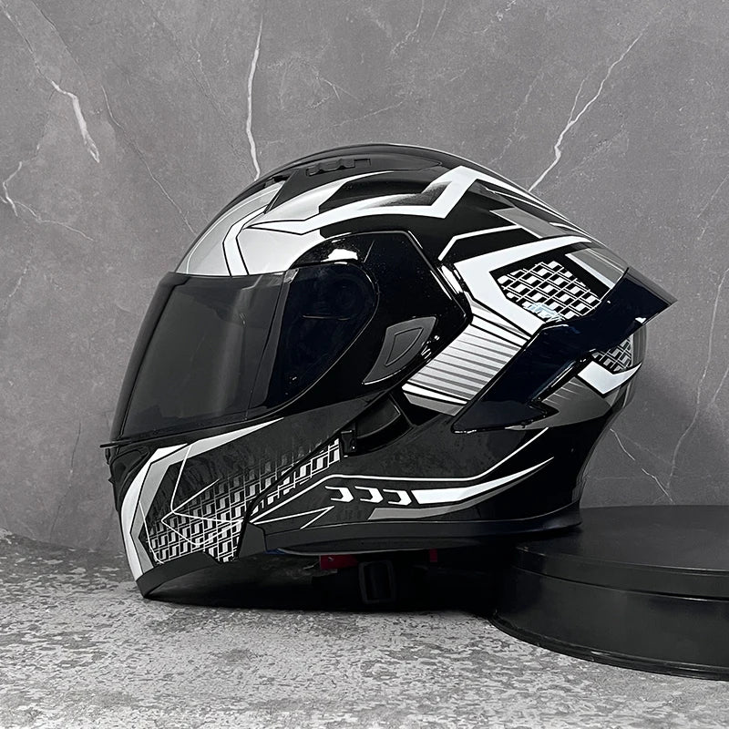 MotoShield™ Flip-Up Pro — Full Face Motorcycle Helmet with Dual Visor