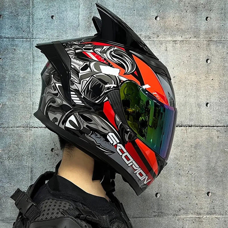 JIEKAI™ Dual-Lens Full Face Motorcycle Helmet