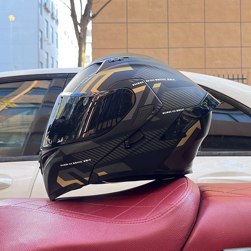 RiderFlex™ Pro — Modular Flip-Up Motorcycle Helmet with Dual Visor