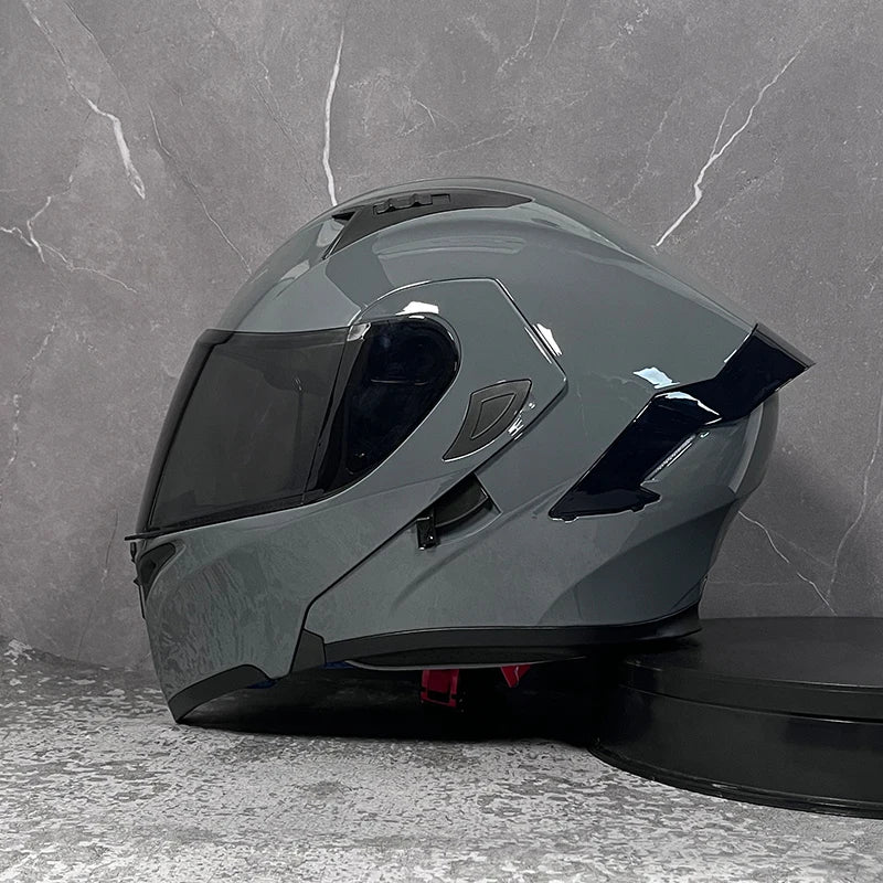 MotoShield™ Flip-Up Pro — Full Face Motorcycle Helmet with Dual Visor
