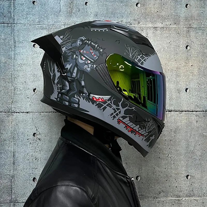 JIEKAI™ Dual-Lens Full Face Motorcycle Helmet