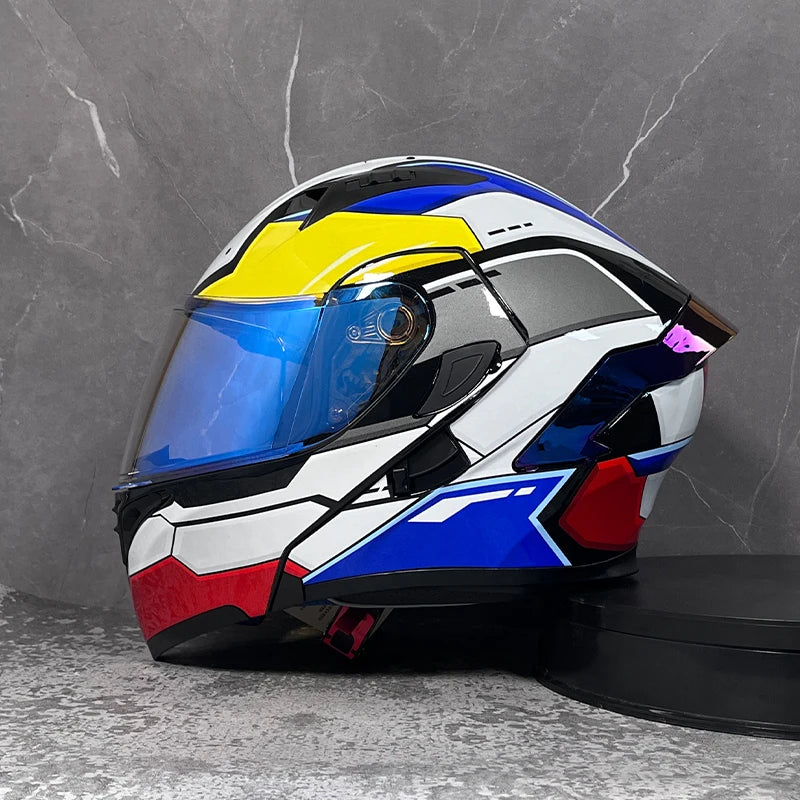MotoShield™ Flip-Up Pro — Full Face Motorcycle Helmet with Dual Visor