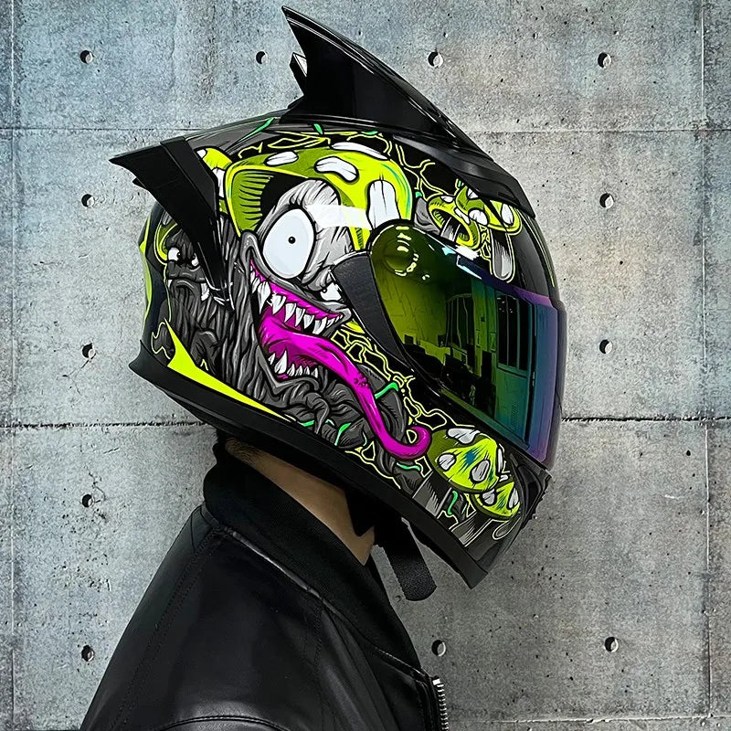 JIEKAI™ Dual-Lens Full Face Motorcycle Helmet