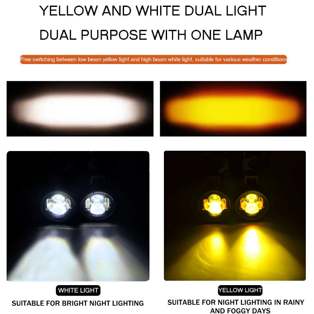 MotoVision™ – 100W Auxiliary LED Lights for Motorbikes