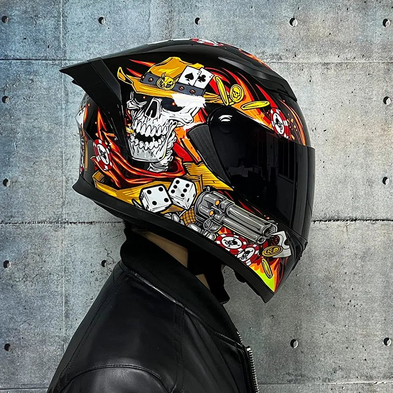 JIEKAI™ Dual-Lens Full Face Motorcycle Helmet