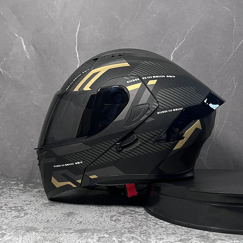 MotoShield™ Flip-Up Pro — Full Face Motorcycle Helmet with Dual Visor