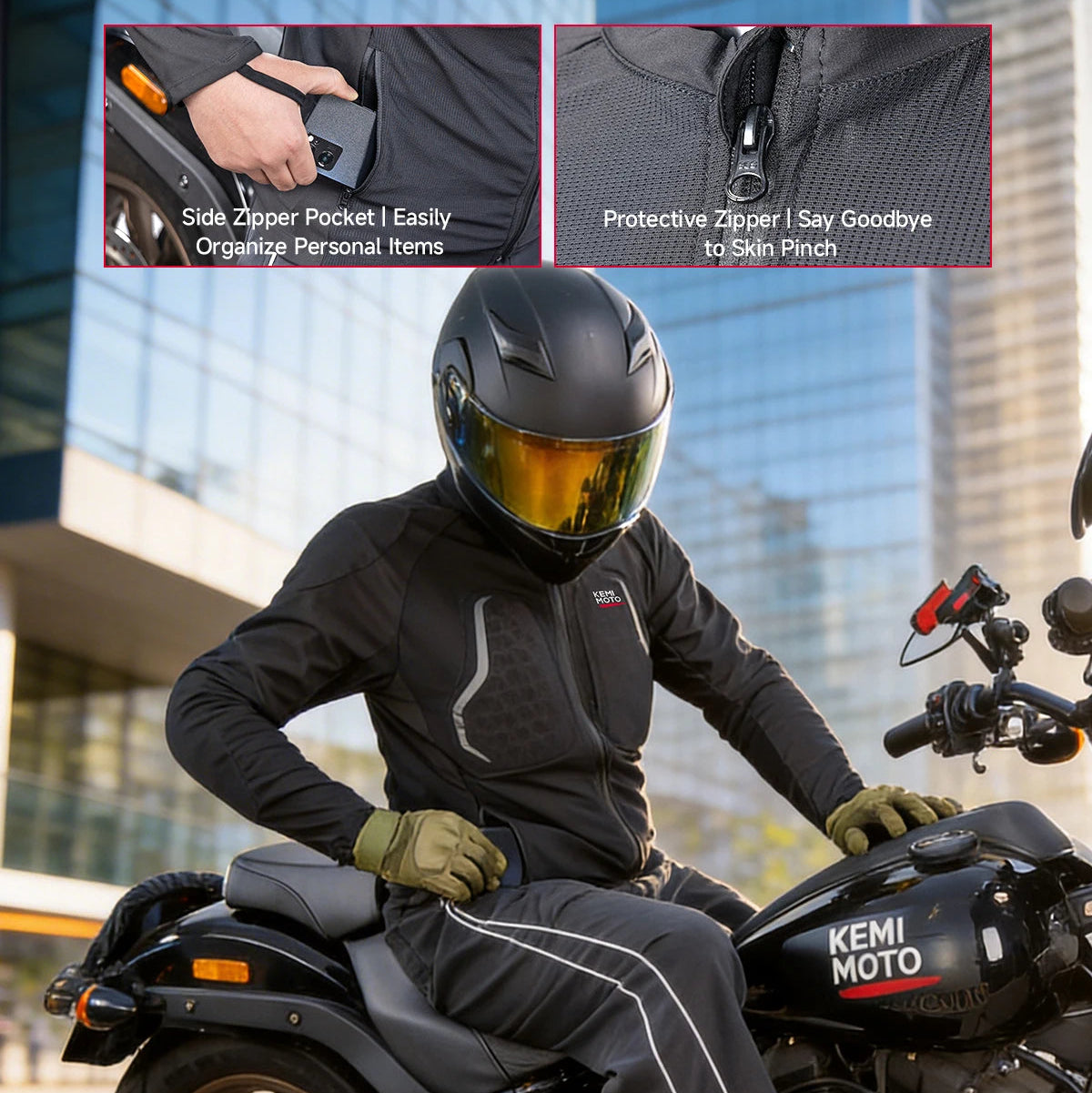 MotoArmor™ – 7-in-1 Motorcycle Protective Vest