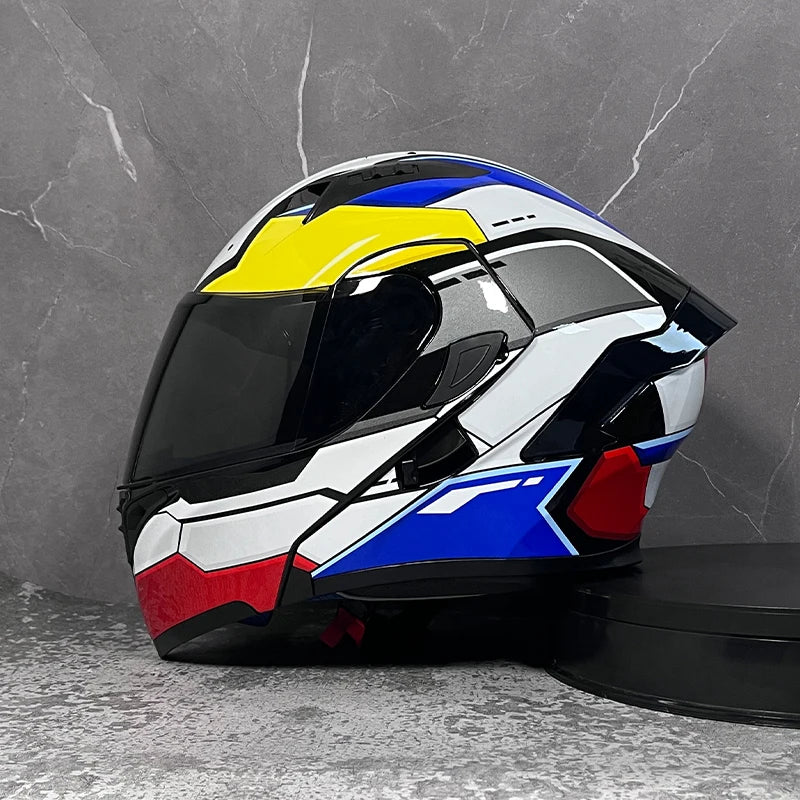 MotoShield™ Flip-Up Pro — Full Face Motorcycle Helmet with Dual Visor